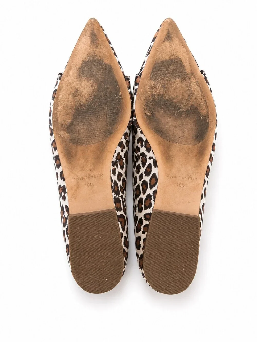 Ann Taylor Leopard Print Pointed Toe Flats -  Sz 10